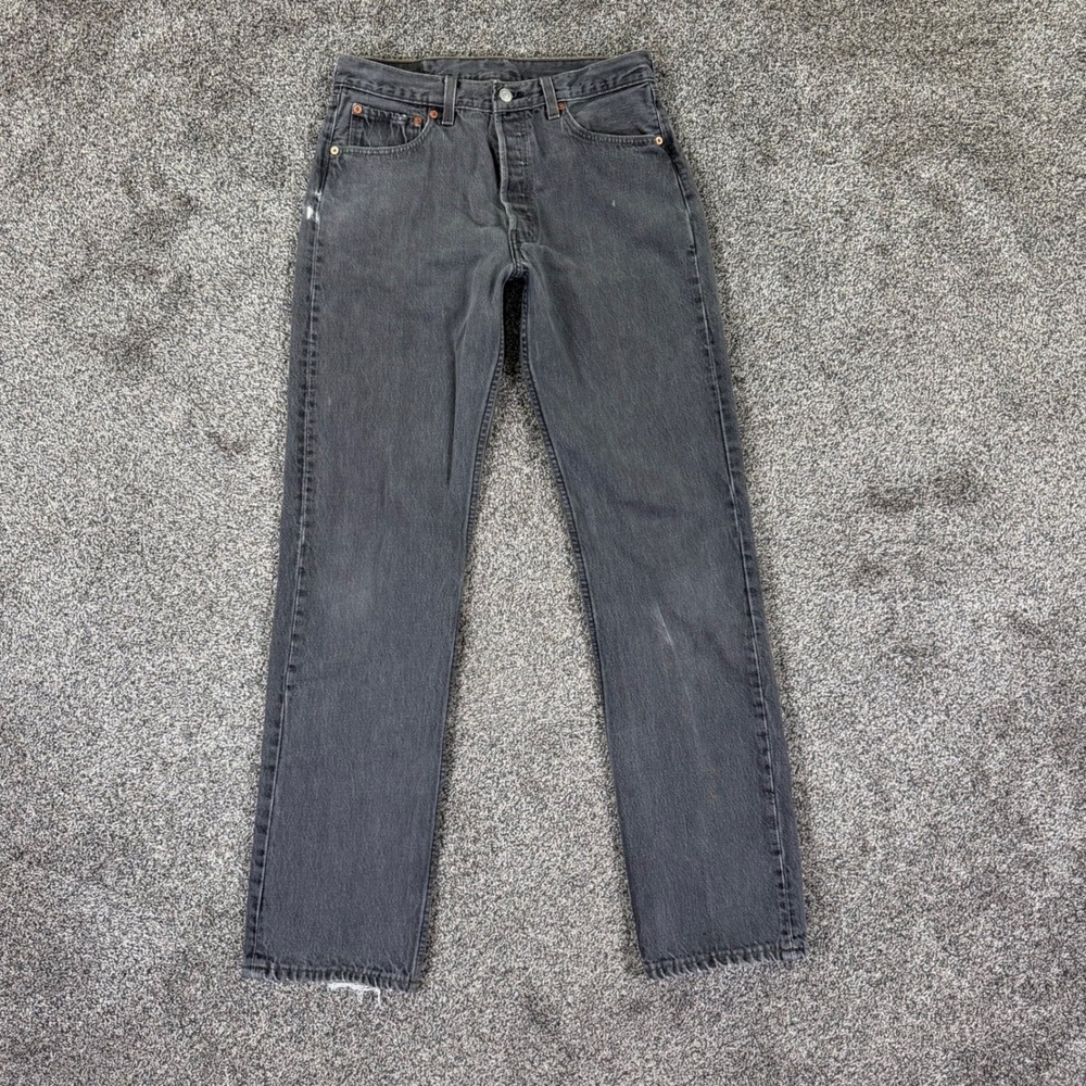 Vintage Levis 501 XX 0658 Black Denim Jeans Mens 33x34 USA Made 1995 Faded